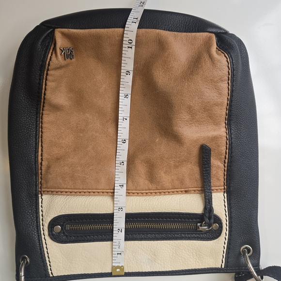 The Sak Leather Crossbody Bag — Brown Black Colorblock, Adjustable Strap - Picture 12 of 12